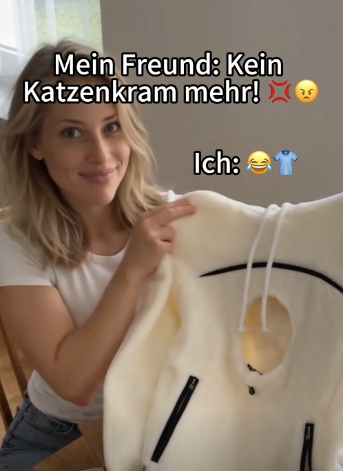 AI 商品视频封面:猫咪卫衣